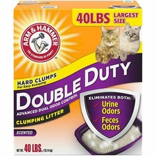 Arm- Hammer Double Duty Advanced Odor Control Clumping Cat Litter Scented 40IBS