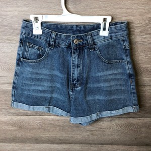 Shein Mujer Pequeña Azul Roll Up Hem sólido Pantalones Cortos De Mezclilla  Nuevo Sin Etiquetas | eBay