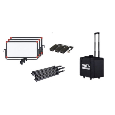 SWIT PL-E90D 3KIT, Set of 3x90W LED Softlight, 2200lx, V-Mount, DMX