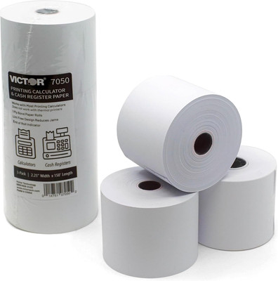 7050 Compact White Paper Rolls for Handheld and Portable Printing Calculators/Ad