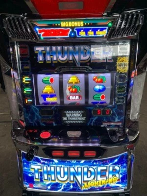 Pachislot Universal Thunder V Lightning Across Japanese Slot Machine Casino - Image 1 of 3