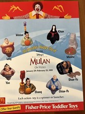 MCDONALDS - 1999 MULAN HAPPY MEAL COMPLETE SET OF 8 NEW IN Package FREE SHIPPING