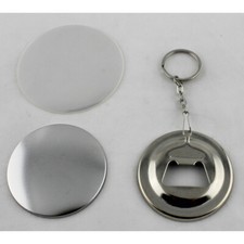 2" 50mm Bottle Opener Key Chain Button Parts Badges 100pcs/set Metal Bottom