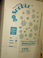 SNOBIZ  Artificial Snow Flakes, 10 cuft, reusable NIB Fake Snow Last ONE 