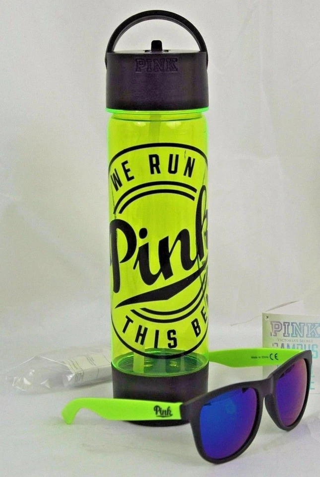 Victorias Secret PINK~Sunglasses & Campus Water Bottle~24oz~WE RUN THIS BEACH~ - Image 2 of 4