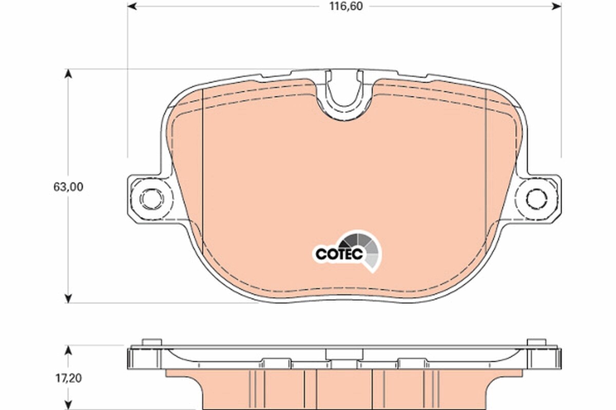 GDB1824 TRW Brake Pad Set, disc brake for LAND ROVER