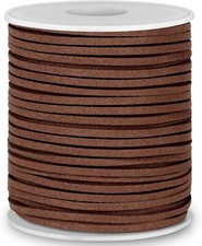 Flat Leather String Cord, Suede Ribbon for Jewelry Making, Leather Twine for Cra