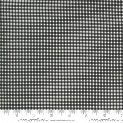 KITTY CORN Small Black Gingham Moda Quilt Fabric #31177-17 sold by 1/2 Yd