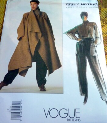 *VTG Coat Shirt & Pants VOGUE ISSEY MIYAKE  Sewing Pattern 12/34 UNCUT 1476