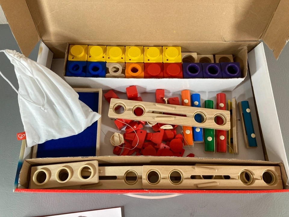 Hape Music Motion Marble Run Quadrilla Wooden Building Set 100% Complete E6012 - Image 4 of 4