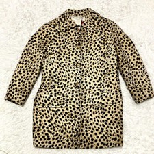 Authentic Christian Dior Vintage Wool Coat Leopard Size M