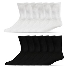 3-6 Pairs Mens Sports Socks Athletic Crew Breathable Solid Sportswear