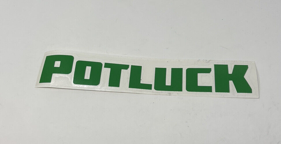 Potluck - 9” Sticker Green vinyl kmk suburban noize srh kottonmo