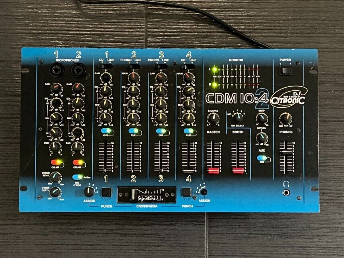 Citronic CDM104 USB DJ Mixer blau UNGETESTET (Beschreibung lesen