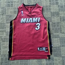 Vintage Dwayne Wade Reebok Miami Heat Red Jersey Youth Boys Size Large