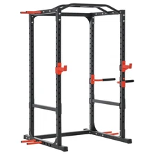 Soozier Adjustable Power Tower Dip Station Pull Up Bar Squat Rack Power Cage At 