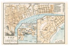 BAKU 1912 Original Antique Vintage Bakı Azerbaijan Azərbaycan Persia Russia Asia