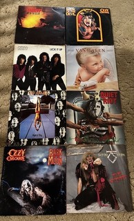 80s Hard Rock Heavy Metal Vinyl Record Lot Van Halen Ozzy KISS Def Leppard LP