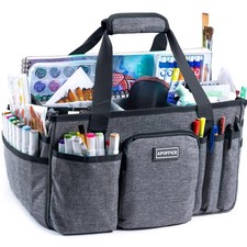 Art Supply Organizer Tote Bag   Craft Caddy with Handle, Utility Storage Tote...