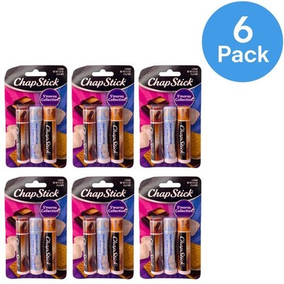 ChapStick S'mores Collection Lip Balm Variety 3-Pack - 6 Pack (18 Sticks)