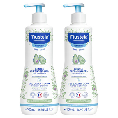 2x Mustela żel do mycia ciało i włosów z awokado 500 ml