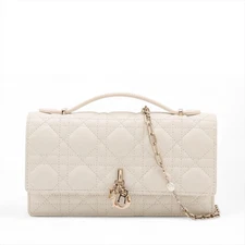 Christian Dior Cannage Miss Dior Leather 2 Way Shoulder Bag White