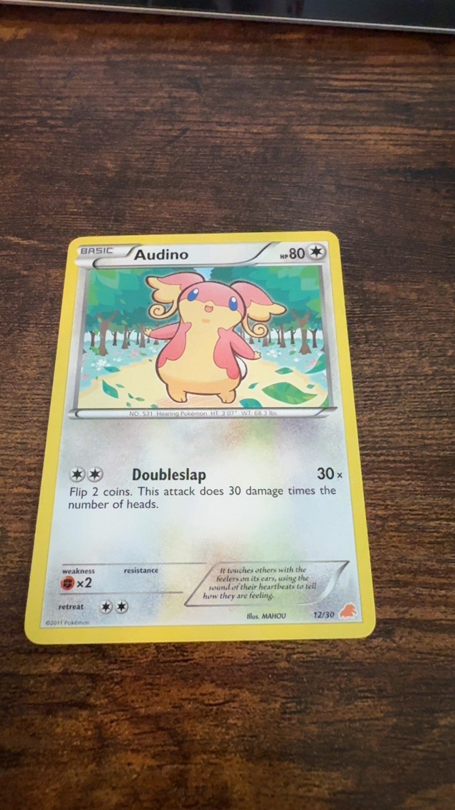 Audino (#12) 12/30 Common BW Trainer Kit: Excadrill & Zoroark Pokemon LP