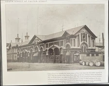 Book Clipping Photo New York Fulton Building Ferry 1876