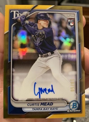 2024 Bowman Chrome Curtis Mead Rookie Gold /50 Tampa Rays #68 SSP