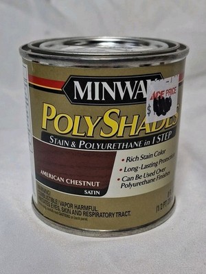 Minwax PolyShades Wood Stain + Polyurethane Finish  8 Fl Oz, American Chestnut 