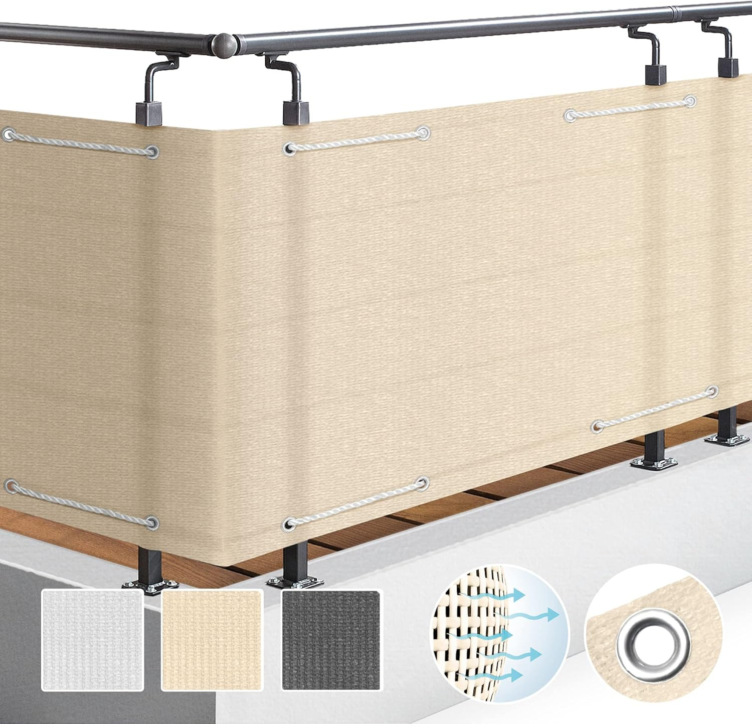 Frangivista Balcone Solvision HB2 90x500 cm: Protezione UV e Vento