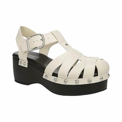 Circus By Sam Edelman Cream & Black Studded Jedda Strappy Platform Sandals 7.5
