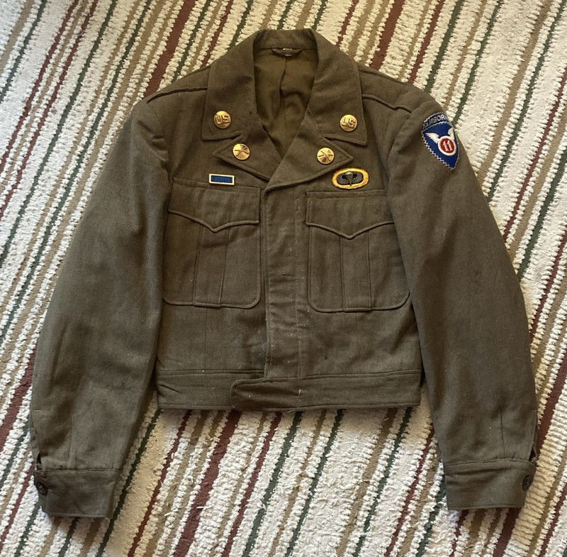 WWII US 11th Airborne Division Army Wool Field Jacket Size 36R Dated 1945 