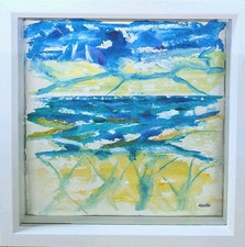 ST IVES PORTHMEOR BEACH SEASCAPE 20 PAINTINGFRAMED NIGEL WATERS ORIGINAL SIGNED.