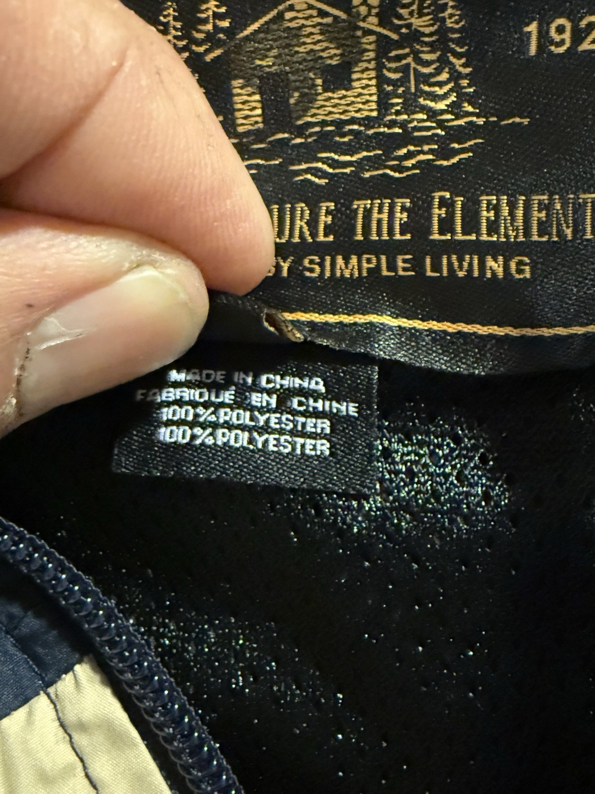 Element WOLFEBORO Collection Full Zip Beige & Blu… - image 4