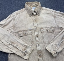 Carhartt Rugged Outdoor Wear Shirt Sz Large L Union USA Vtg 90s Corduroy Collar