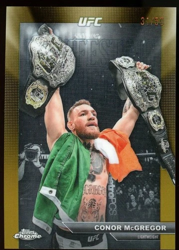 2026 Topps Chrome UFC Conor McGregor Manifesting Moments TRUE GOLD # /50