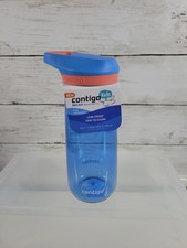 Contigo Micah Kids Water Bottle 20oz Blue Poppy NEW Leakproof Travel Bottle