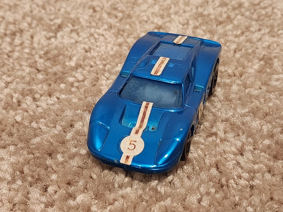 De colección 1969 Mattel Hot Wheels SIZZLERS Ford Mark IV azul sin probar Foto 2 de 4