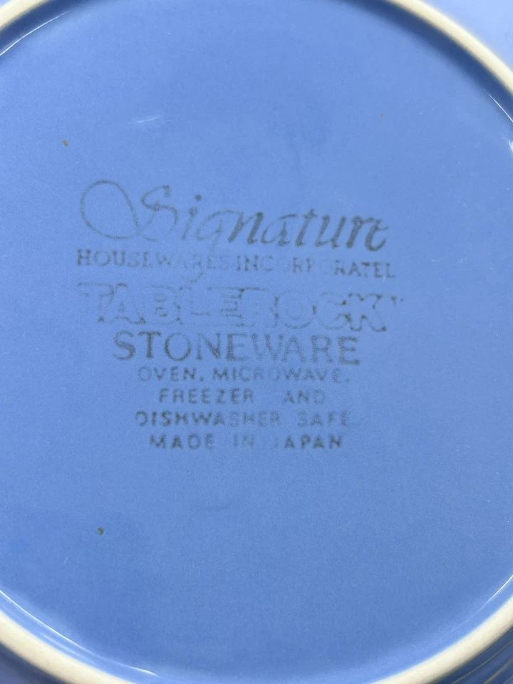 Artículos para el hogar de colección Tablerock gres azul con plato de cena moteado blanco Foto 2 de 4