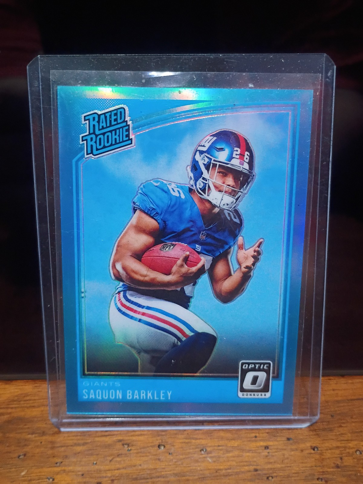 2018 Panini Donruss Optic Saquon Barkley Aqua Holo Rookie RC /299 Giants Eagles