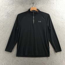 Under Armour Athletic Shirts Womens XL Black Long Sleeve Quarter Zip Pullover