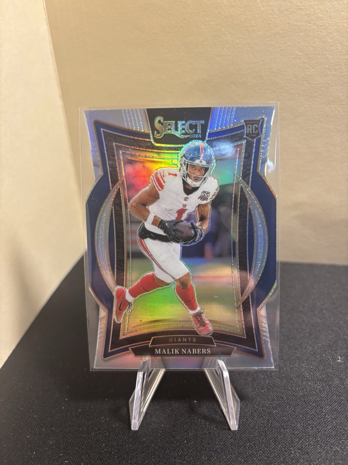 2024 Panini Select - Concourse Malik Nabers #29 Silver Prizm Die-Cut (RC)