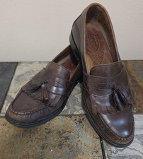 Weejuns GH Bass Clive Tassel Loafers Mens 8.5M Brown Leather Slip On