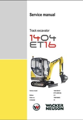 Wacker-Neuson 1404 ET16 Service Manual Track Excavator