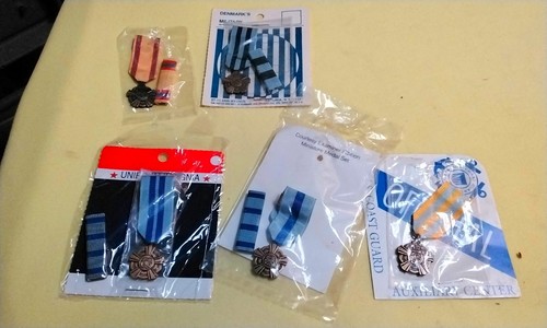 US Coast Guard Auxiliary Mini Medal Ribbon Award Lot