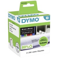 Dymo Etiketten Rolle 99012 S0722400 89 X 36 Mm Papier Weiß 520 St. Permanent...