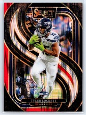 2024 Panini Select #199 Tyler Lockett Black & Red Prizm Shock