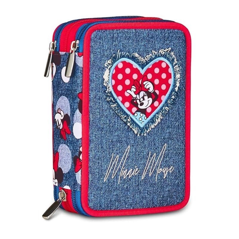 SEVEN Minnie - Astuccio Triplo Scomparto Completo di Articoli Per La Scuola - Immagine 3