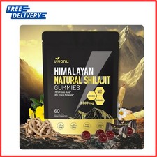 VivoNu Himalayan Shilajit Gummies 3000mg, Ashwagandha, Fulvic Acid, 60 count